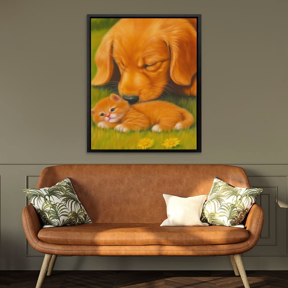 Furry Friendship - Large Canvas Print
