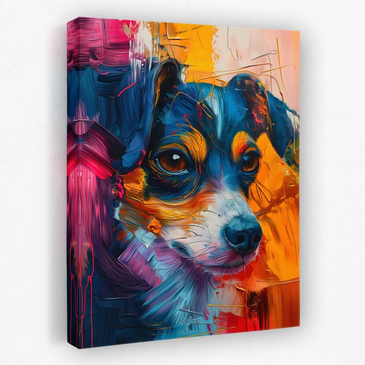 Furry Pup - Animals Canvas Wall Art
