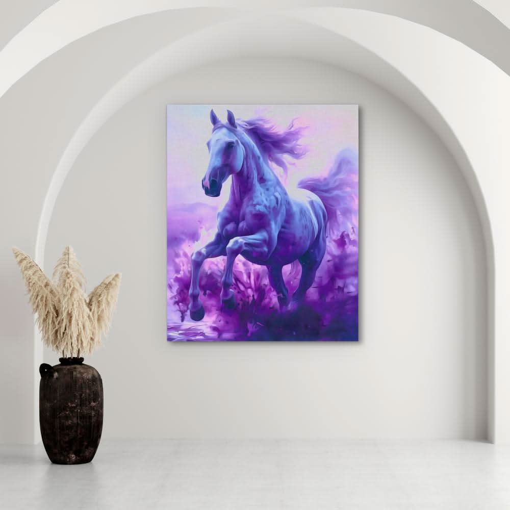 Galloping Amethyst - Wall Art in Black Frame