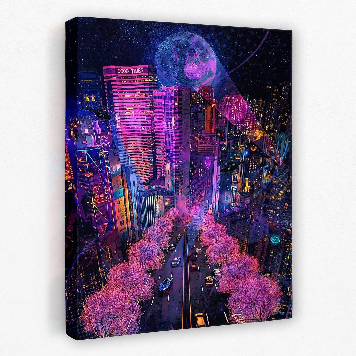 Gamer's Paradise - City Canvas Wall Art