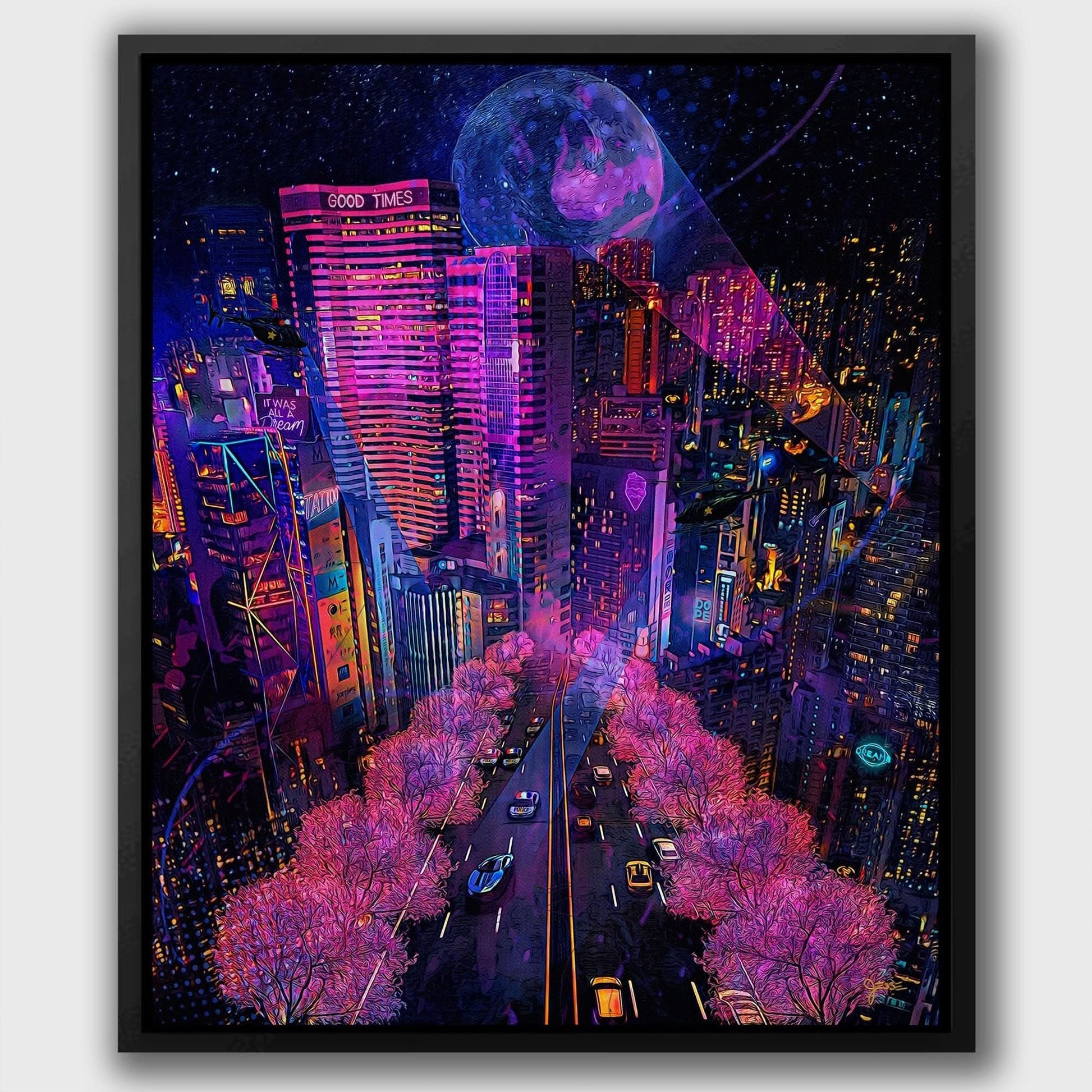 Gamer's Paradise - Oversized City Canvas Wall Art