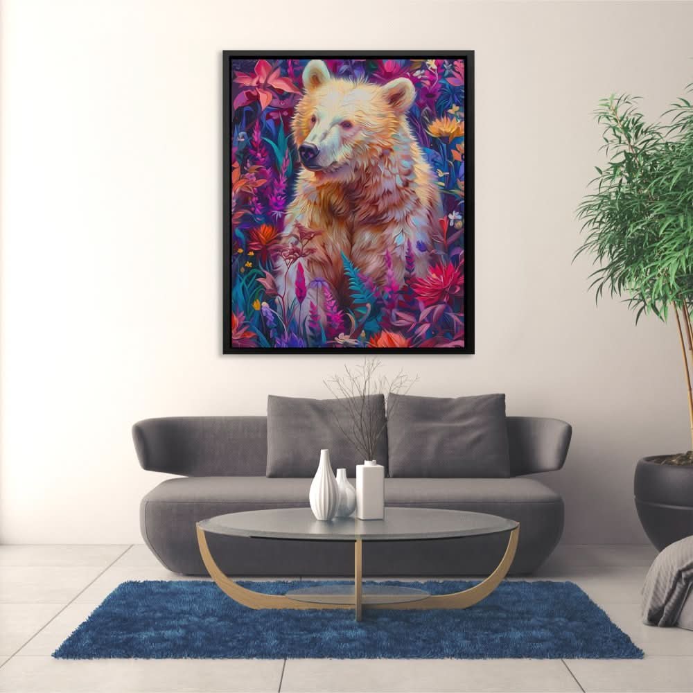 Garden Grizzly - Colorful Wall Art for Home Office