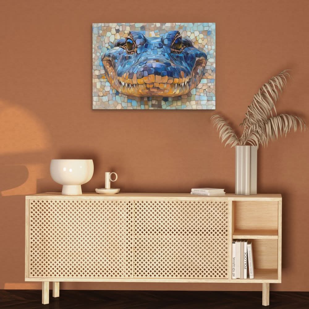 Gator Tiles - Modern Wall Art in Black Frame