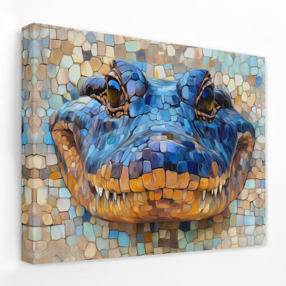 Gator Tiles - Animals Canvas Wall Art