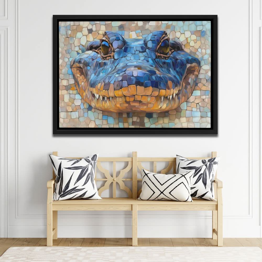 Gator Tiles - Large Modern Canvas Print