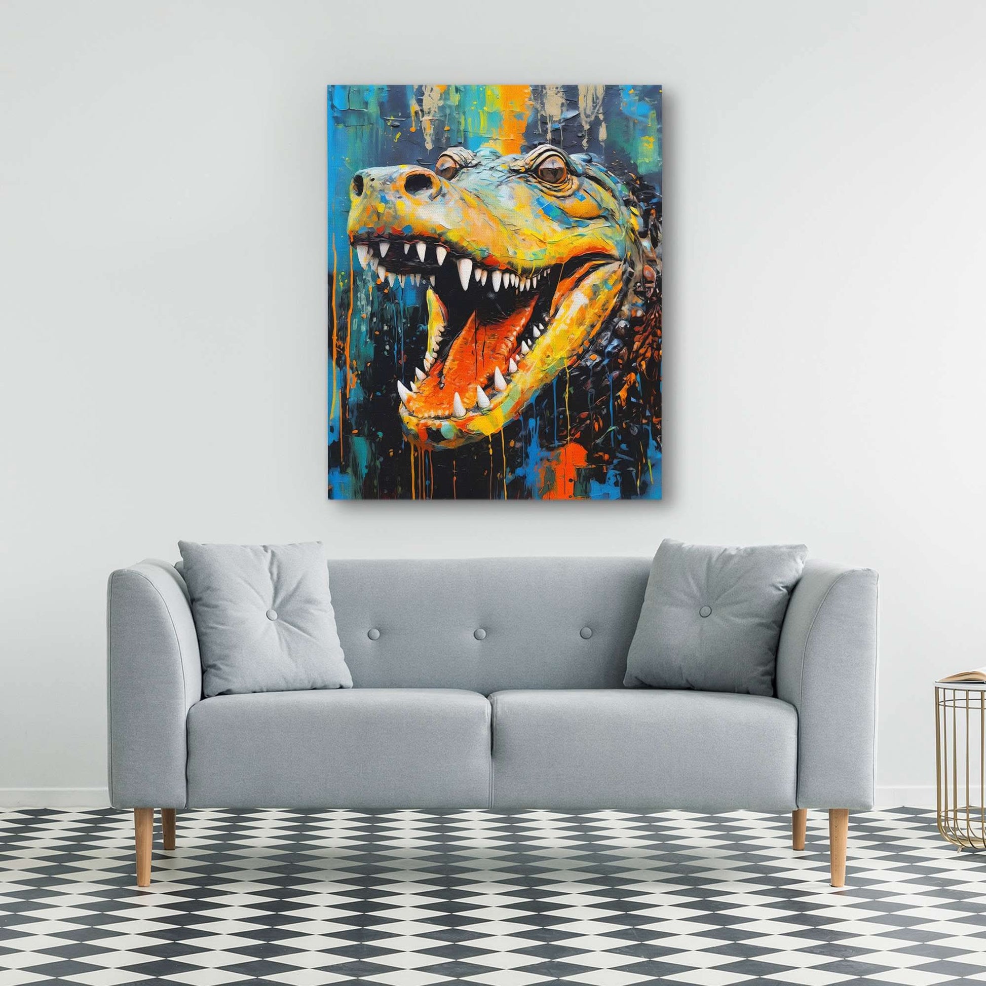 Gator's Bite - Oversized Alligator Canvas Wall Art