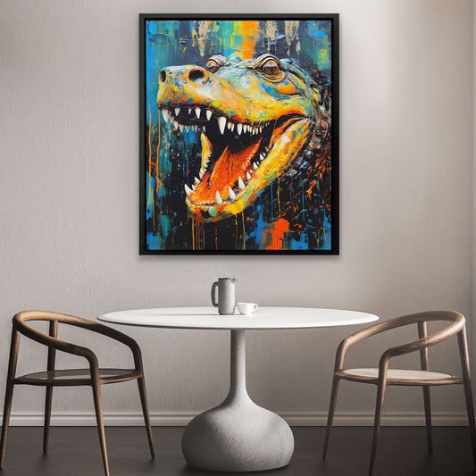 Gator's Bite - Wall Art in Black Frame