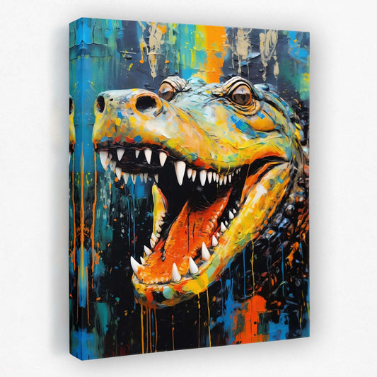 Gator's Bite - Alligator Canvas Wall Art