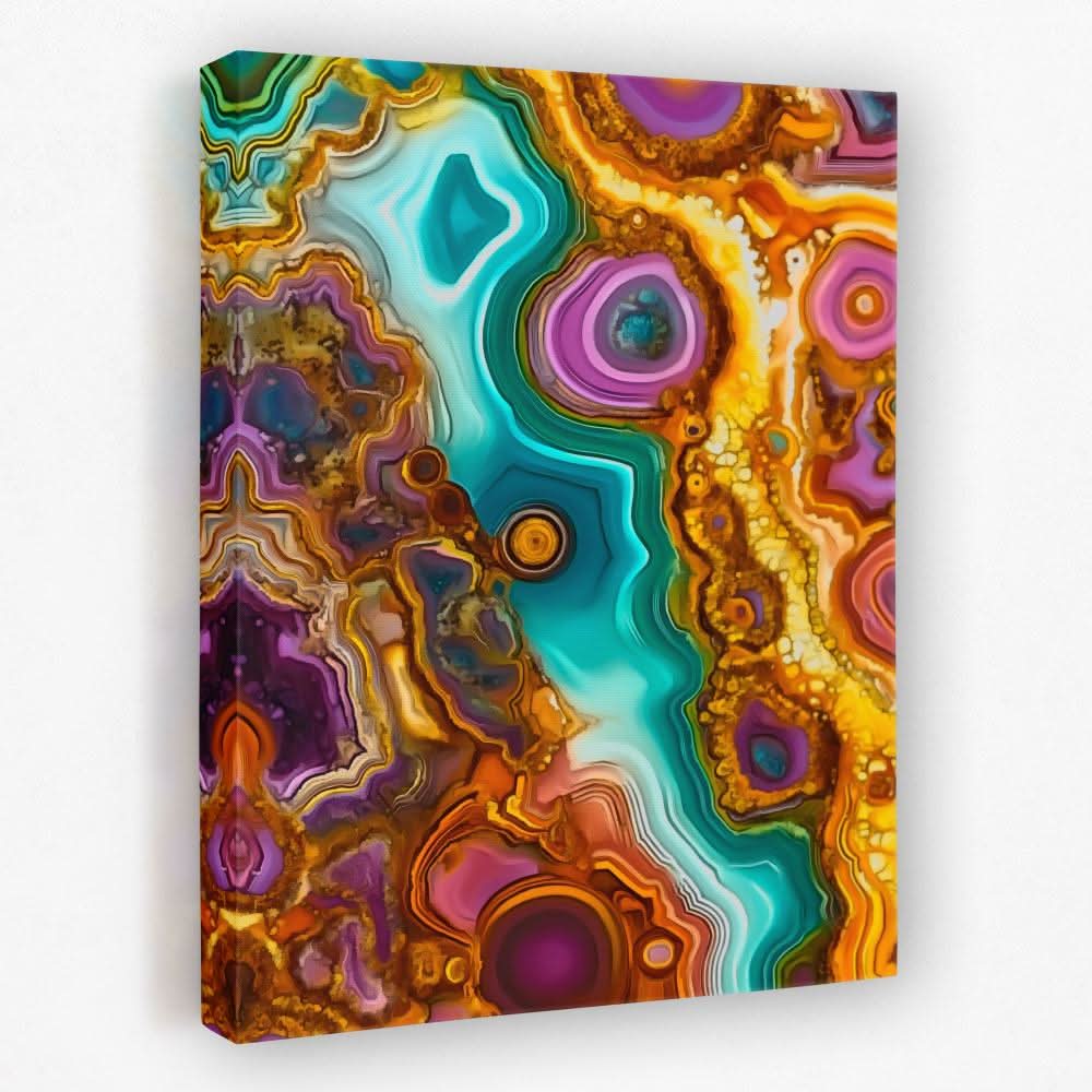 Gemstone Tapestry - Vibrant Canvas Wall Art