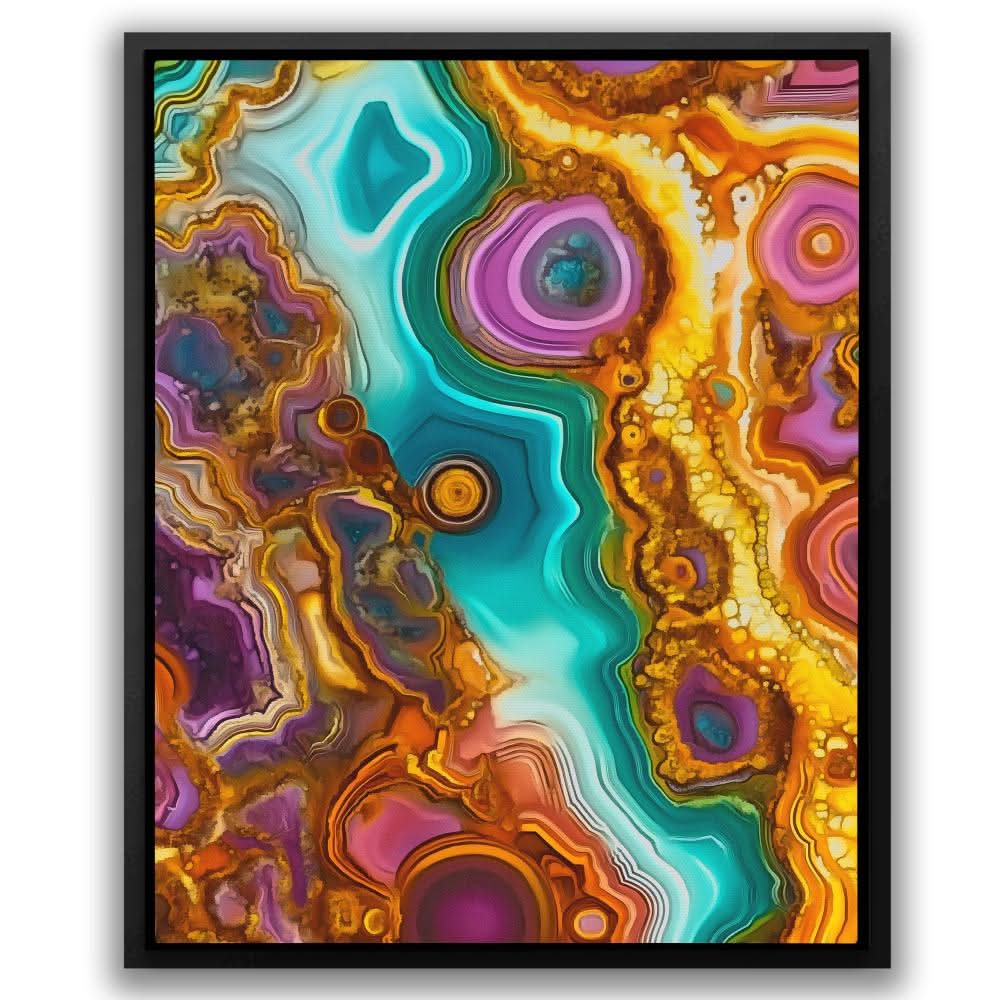 Gemstone Tapestry - Vibrant Art for Hallway
