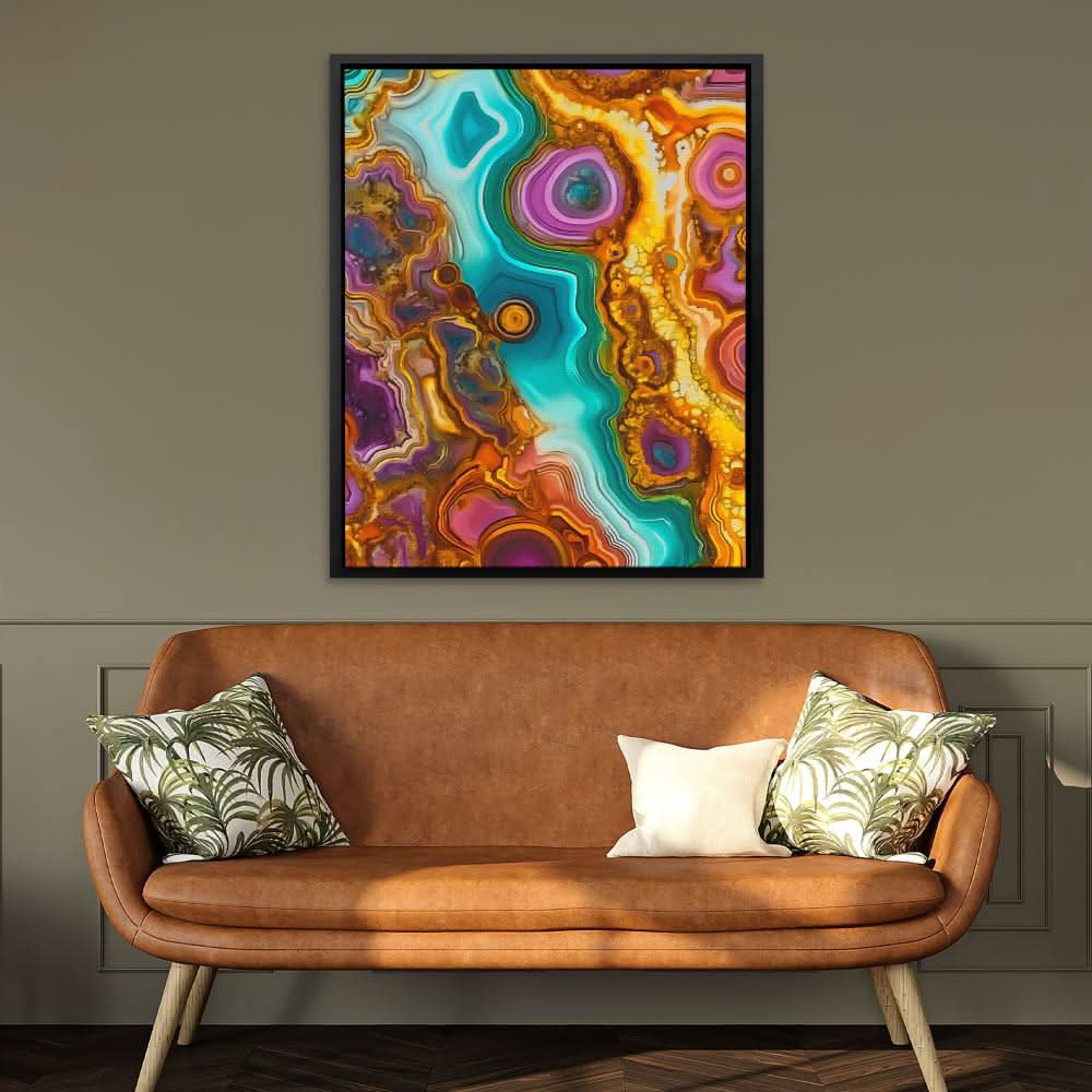 Gemstone Tapestry - Blue Canvas Print