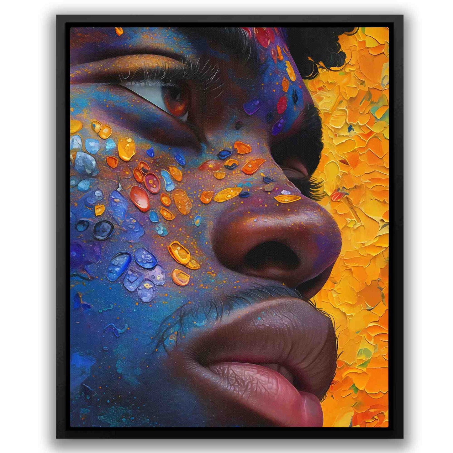 Generation Z - Blue Oil Canvas Print