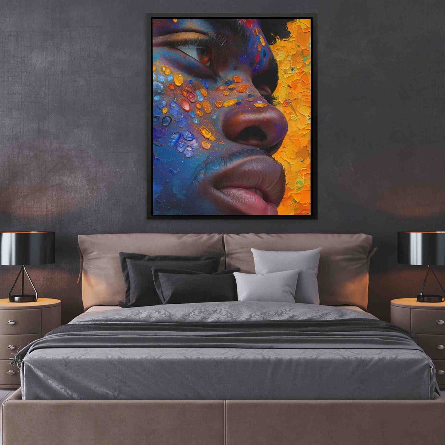 Generation Z - Oil Wall Art in Black Frame