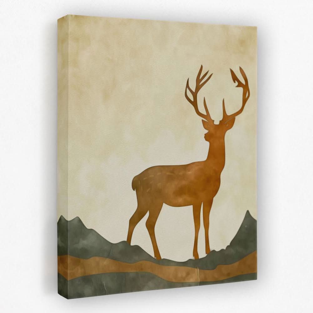 Gentle Deer - Animals Canvas Wall Art