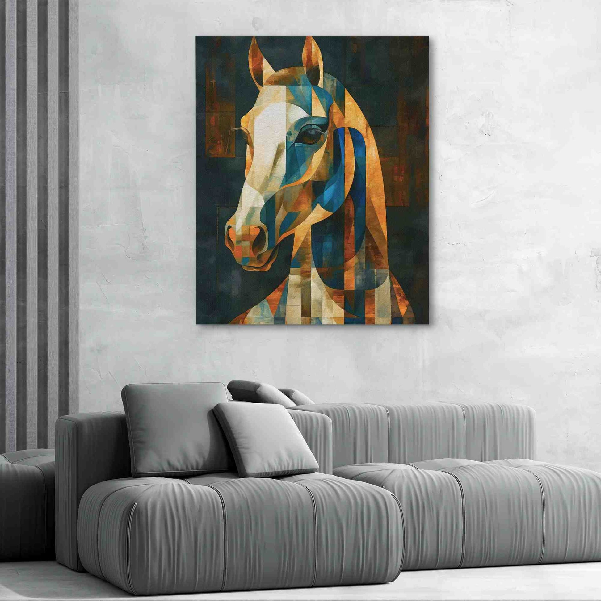 Geometric Charger - Blue Wall Art