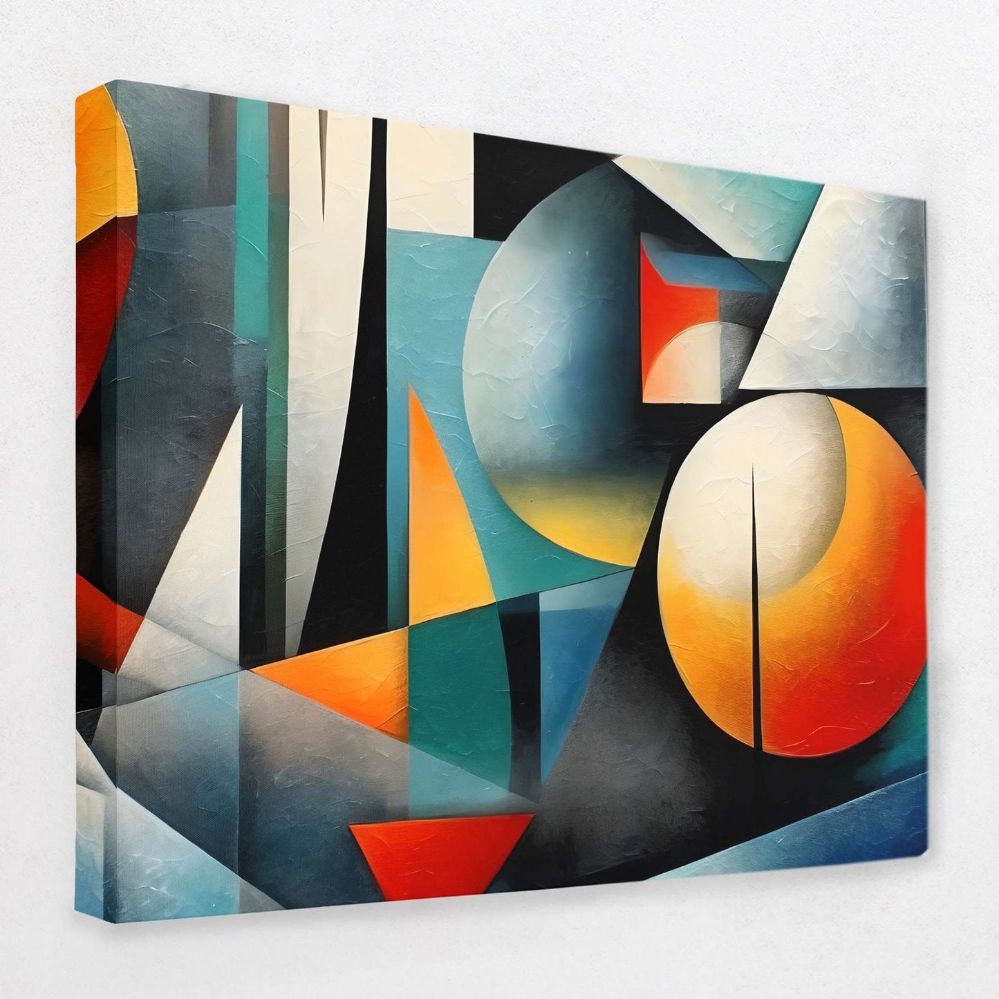 Geometric Shapes - Gray Canvas Wall Art