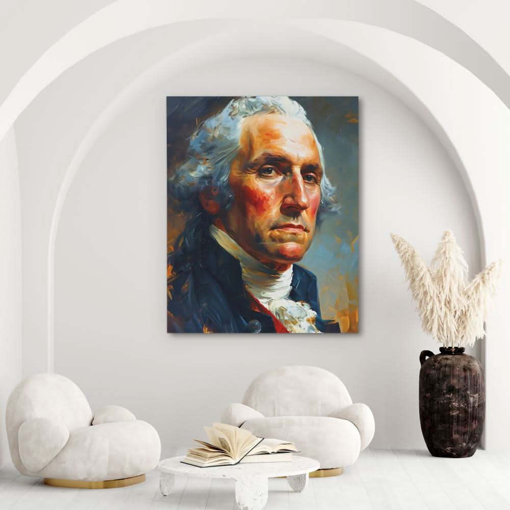 George Washington Portrait - Wall Art in Black Frame