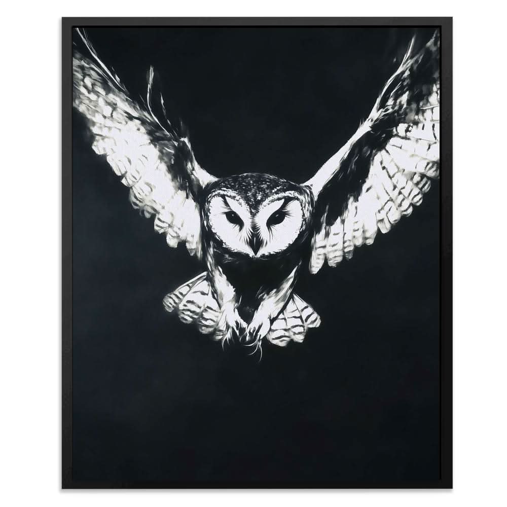 Ghostly Barn Owl - Bird Art for Home Office