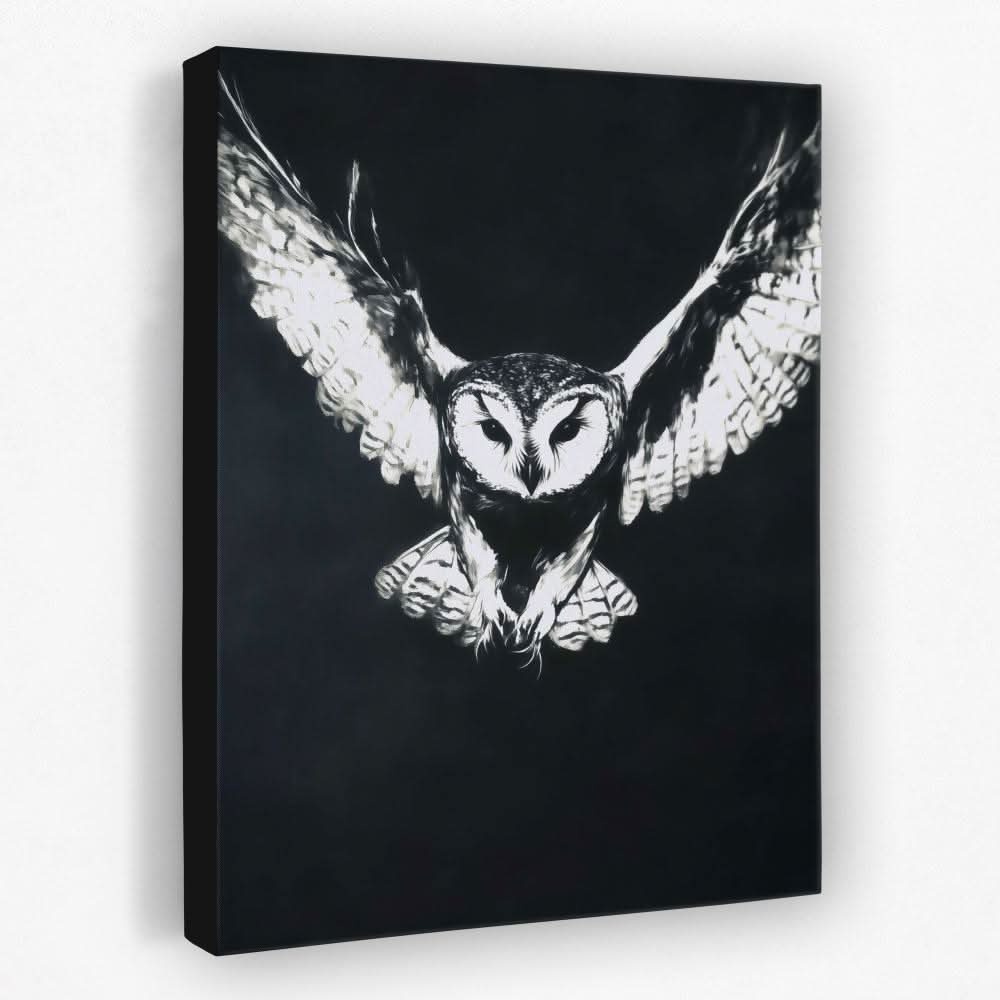 Ghostly Barn Owl - Bird Canvas Wall Art