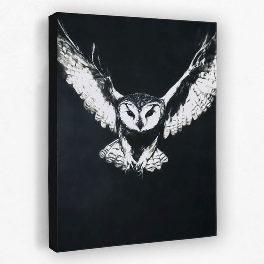 Ghostly Barn Owl - Bird Canvas Wall Art