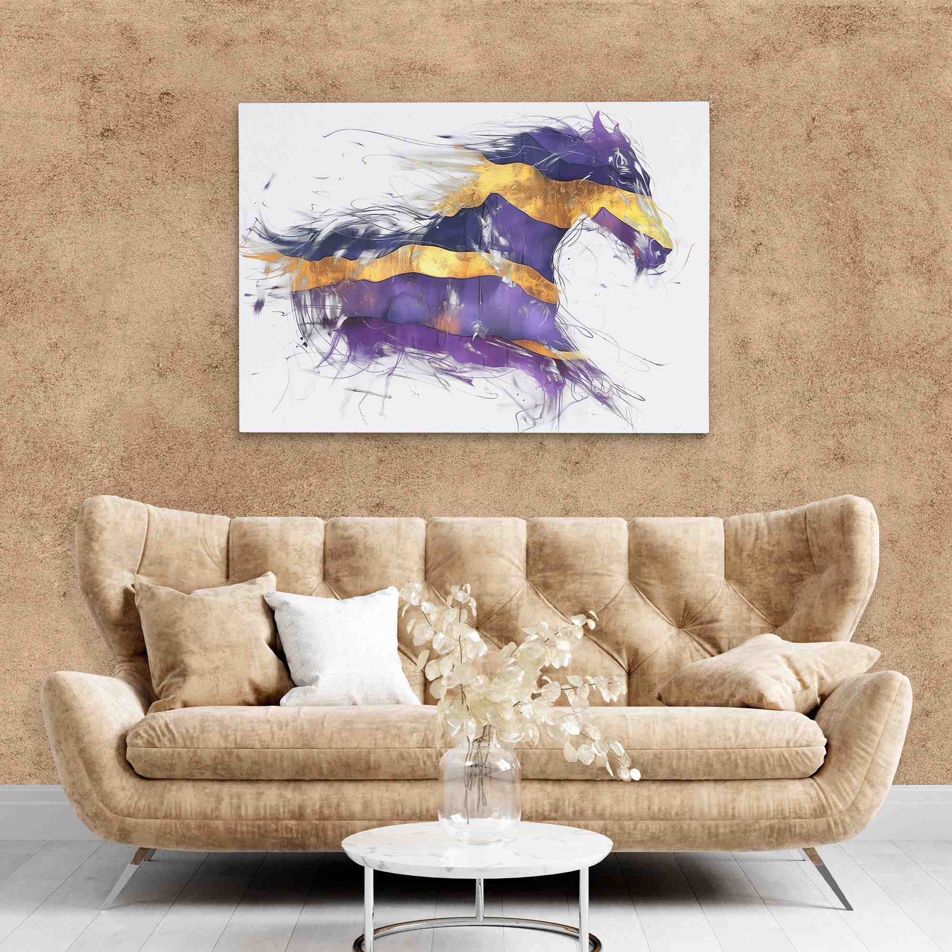 Ghostly Gallop - Gold Wall Art