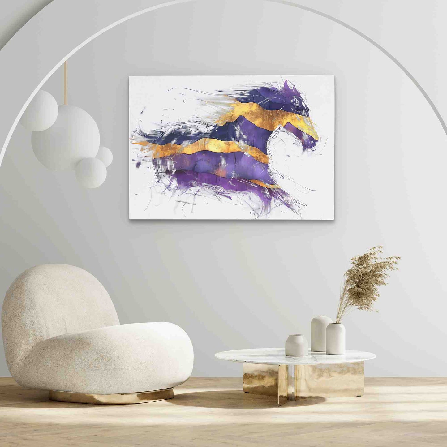 Ghostly Gallop - Country and Farm Wall Art in Black Frame