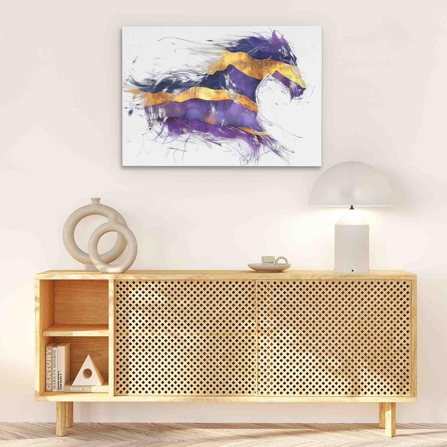 Ghostly Gallop - Large Abstract Canvas Print
