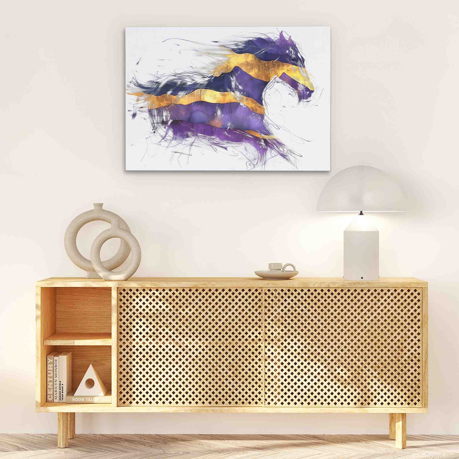 Ghostly Gallop - Large Abstract Canvas Print