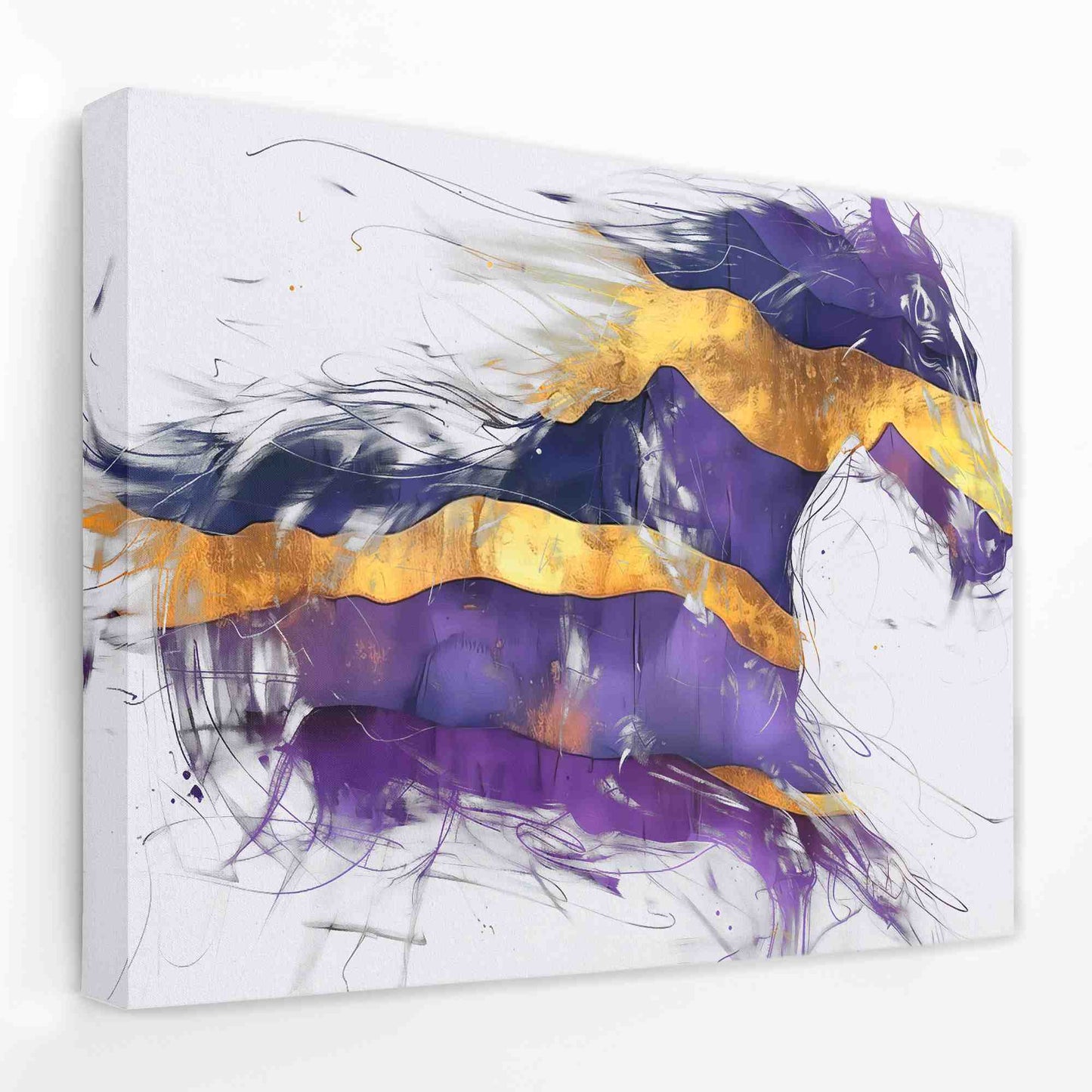 Ghostly Gallop - Animals Canvas Wall Art