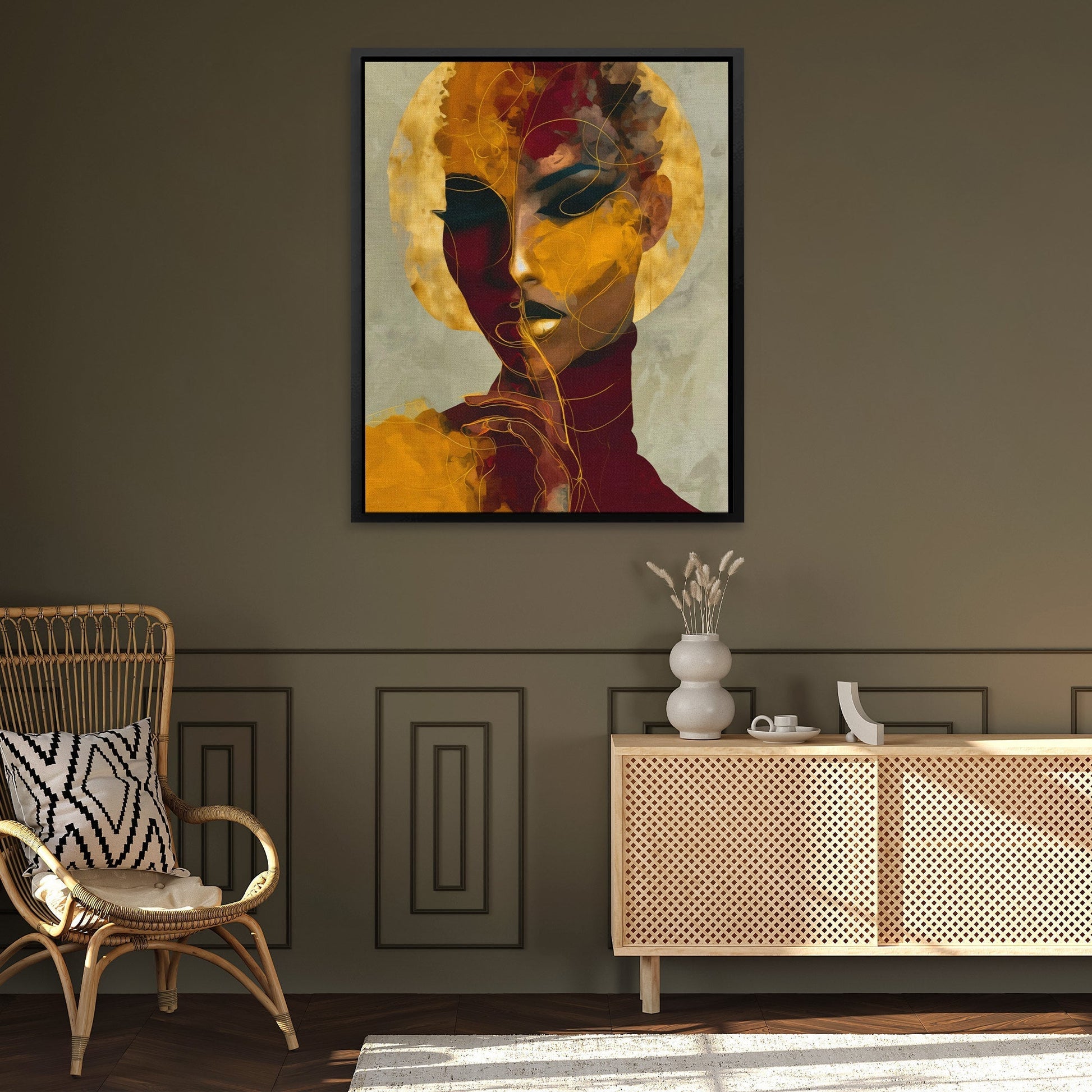 Gilded Identity Layers - Luxury Wall Art