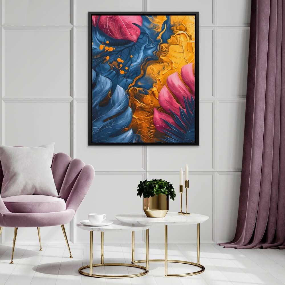 Gilded Leaves - Gold Nature Canvas Print