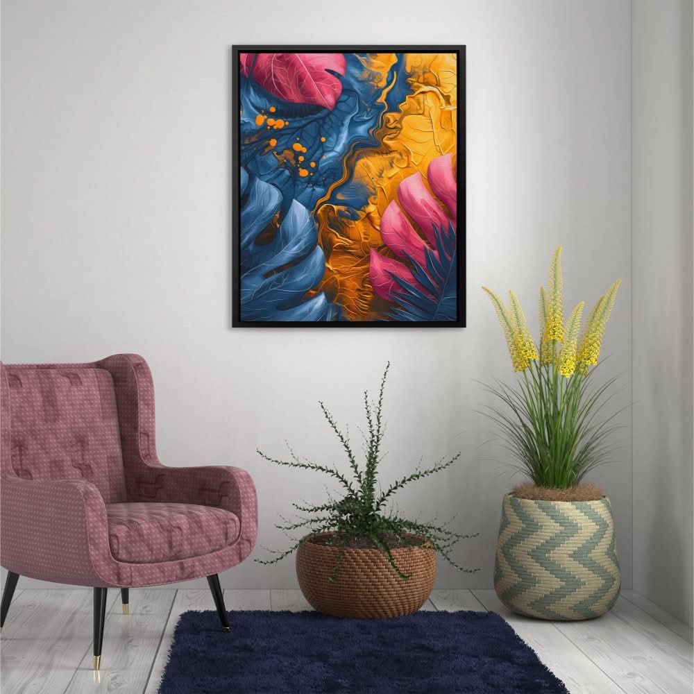 Gilded Leaves - Gold Wall Art for Bathroom