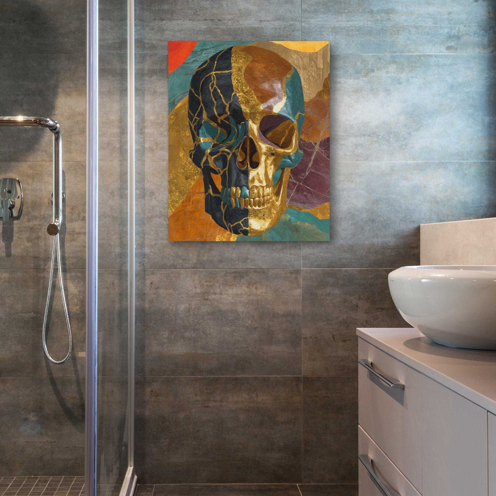 Gilded Mortality Portrait - Luxury Wall Art