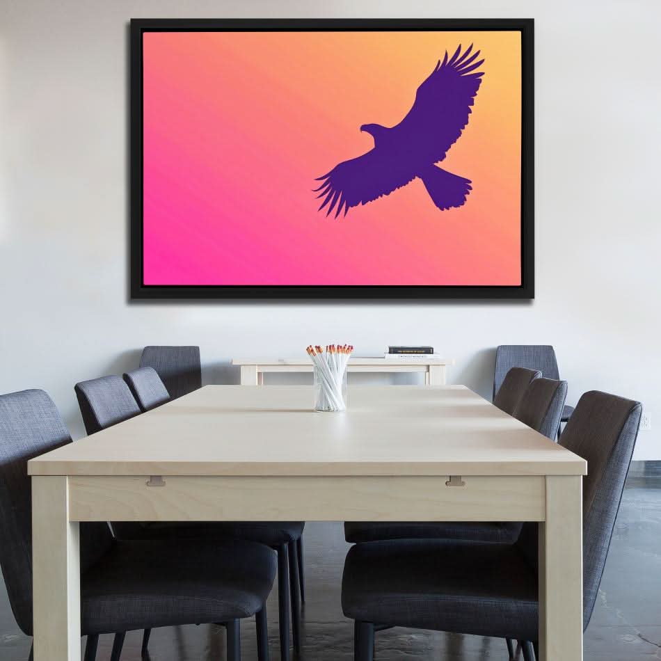 Glide Through the Sunset - Large Modern Canvas Print