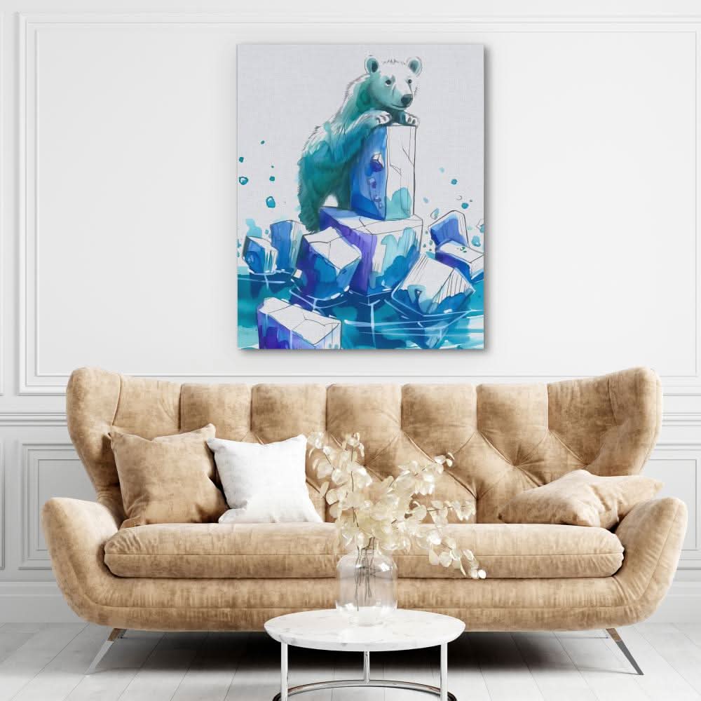 Global Panic - Purple Canvas Wall Art