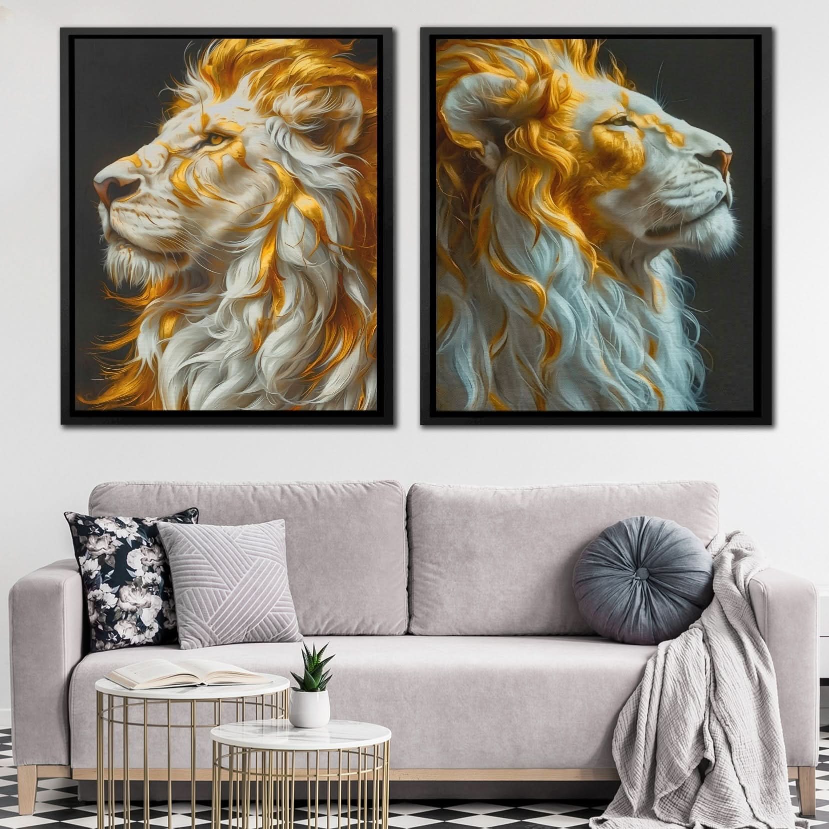 Glorious Pride - Modern Gold Canvas Wall Art