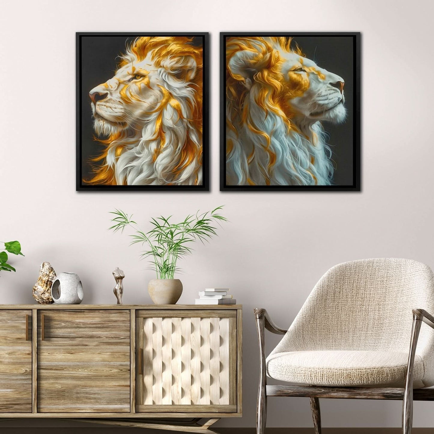 Glorious Pride - Black and Gold Wall Art for Home Office
