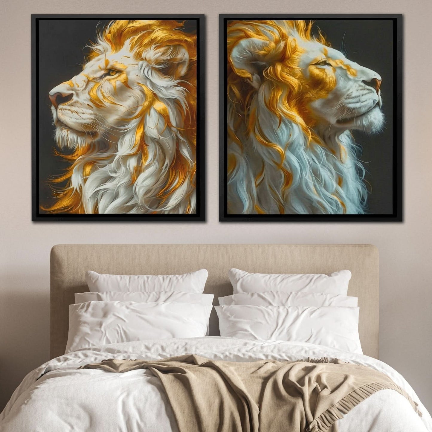Glorious Pride - Animals Wall Art in Black Frame