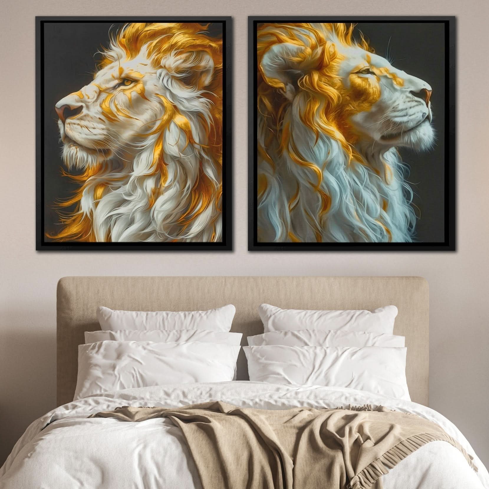 Glorious Pride - Animals Wall Art in Black Frame