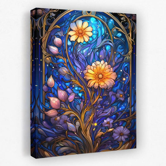 Glowing Florals - Floral Canvas Wall Art