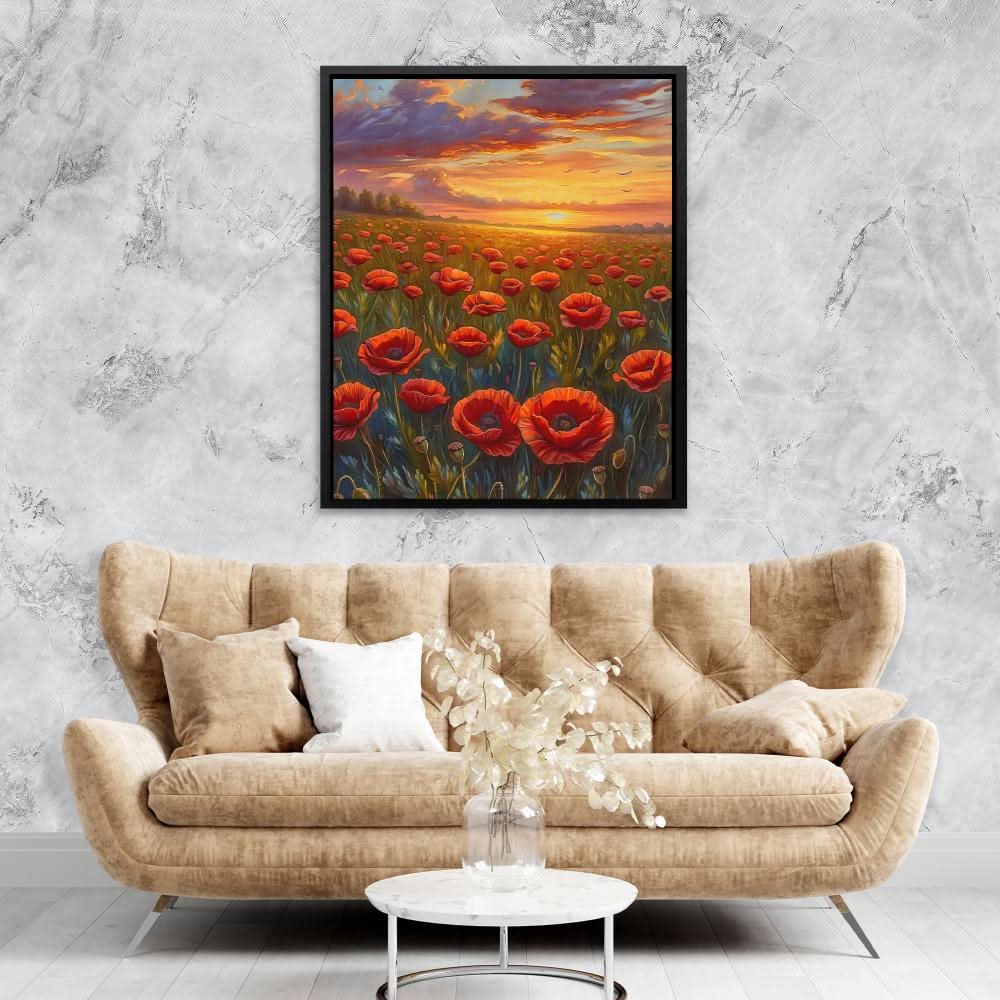 Glowing Sunset - Large Canvas Print