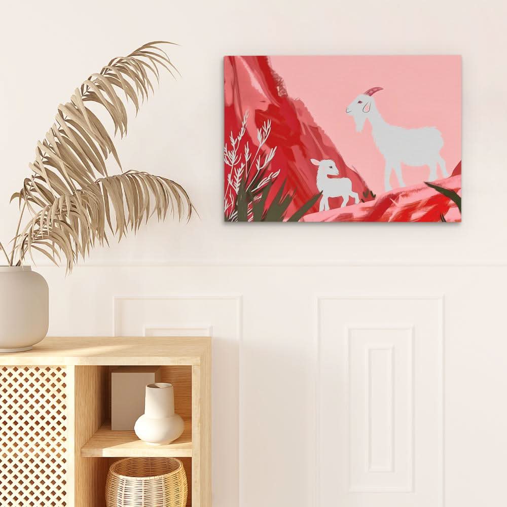 Goat Family - Animals Art