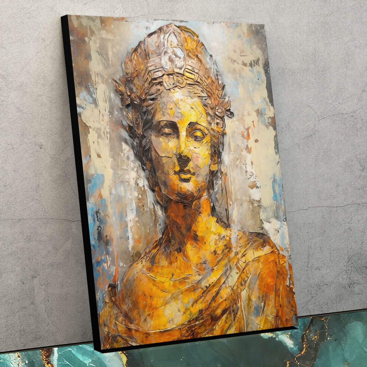 Goddess of Love - Abstract Wall Art in Black Frame