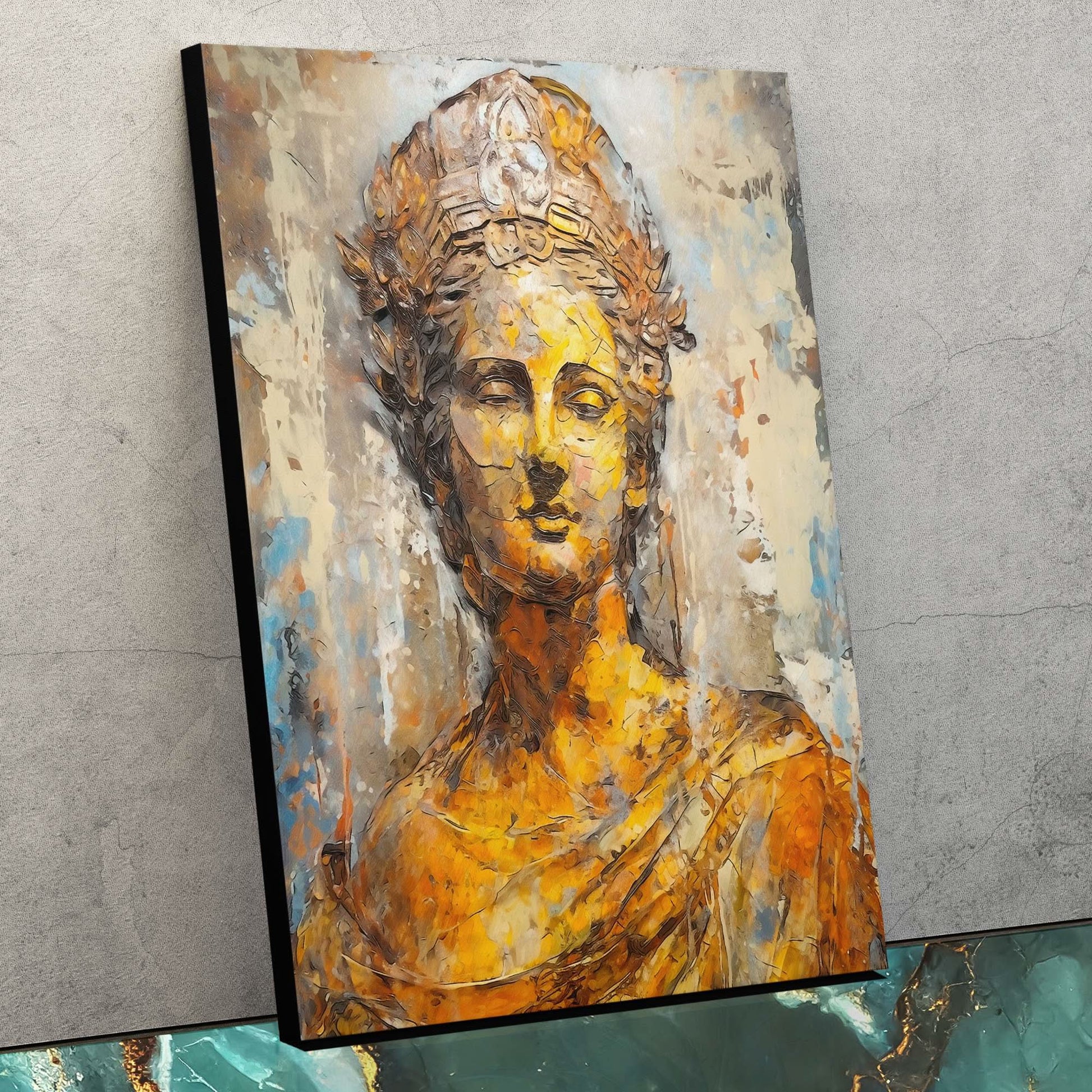 Goddess of Love - Abstract Wall Art in Black Frame