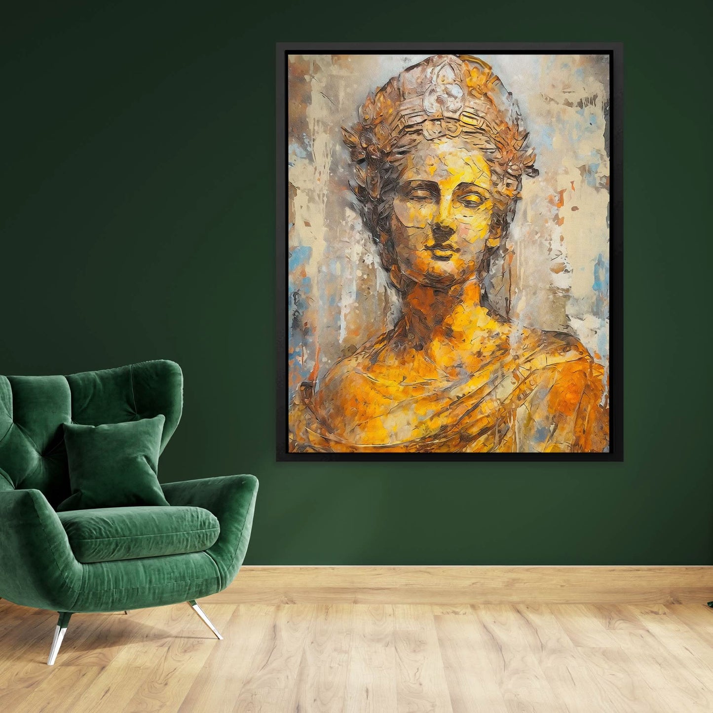 Goddess of Love - Yellow Greek Canvas Print