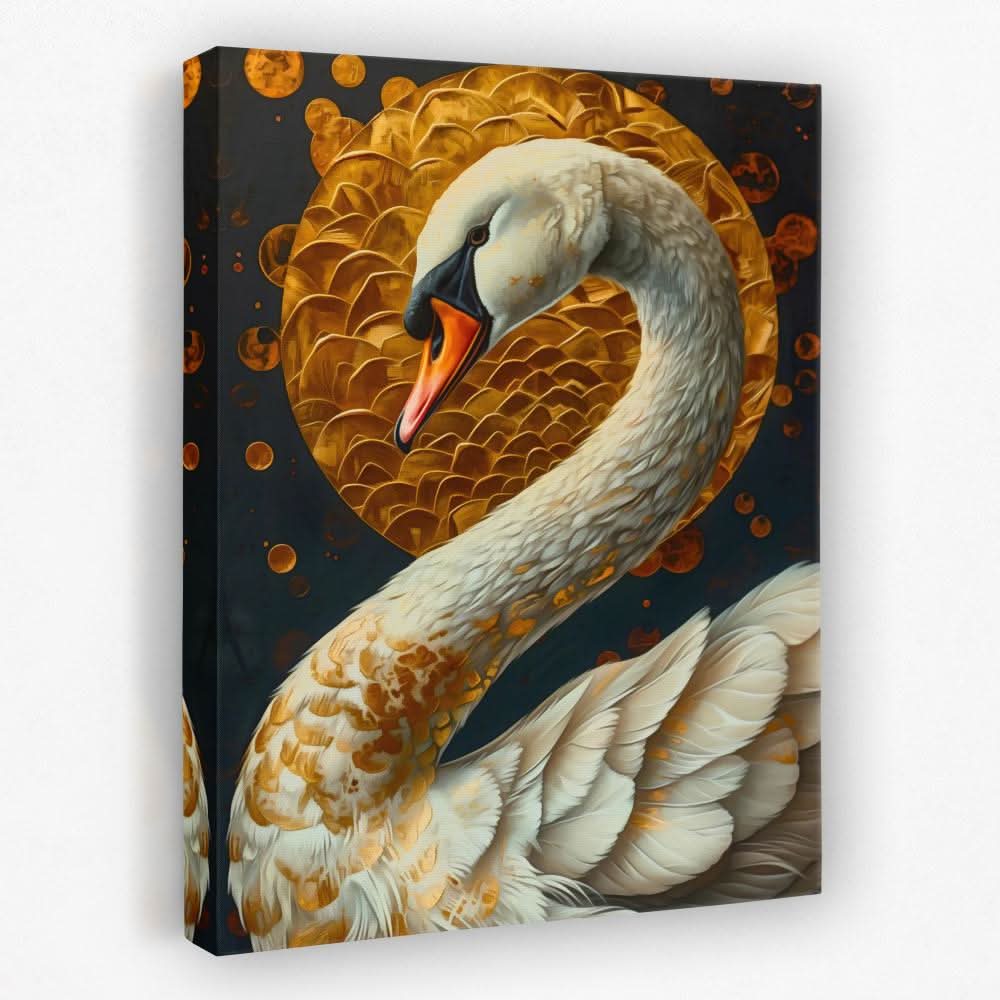 Godly Swan - Animals Canvas Wall Art