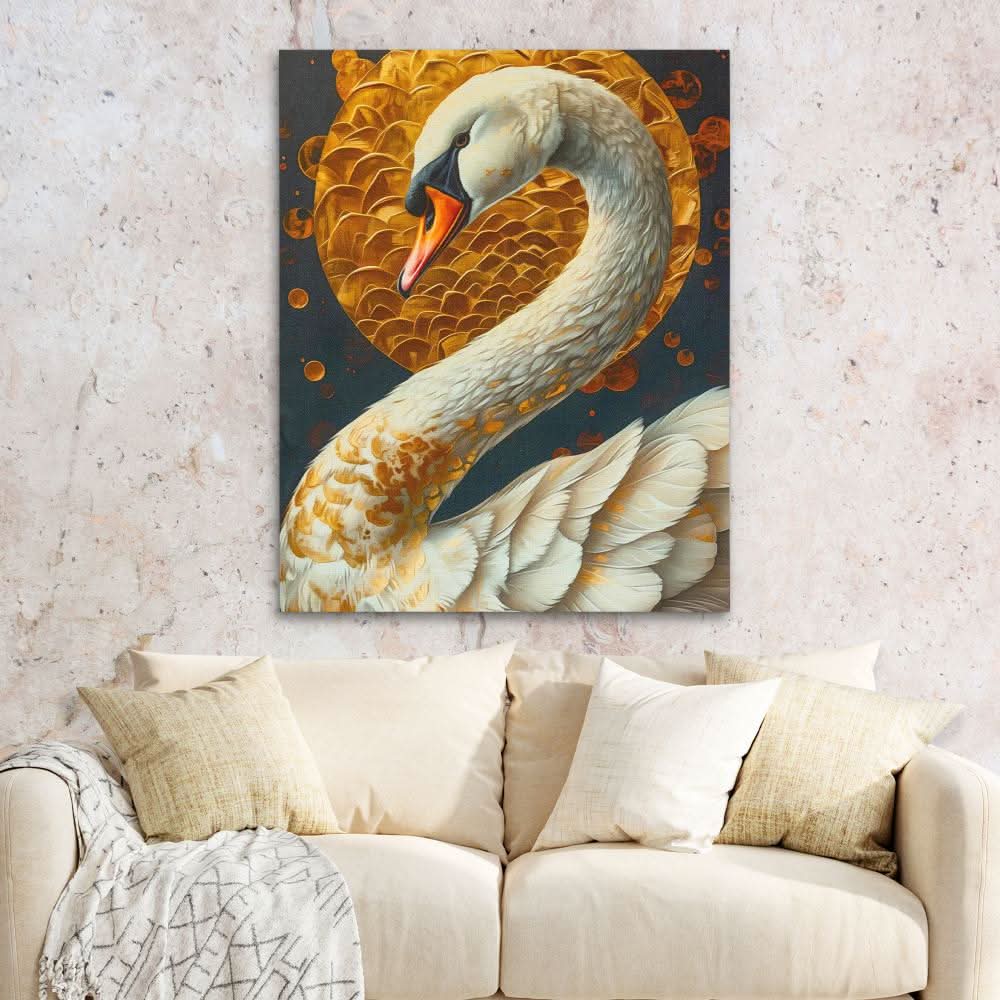 Godly Swan - Wall Art for Bedroom
