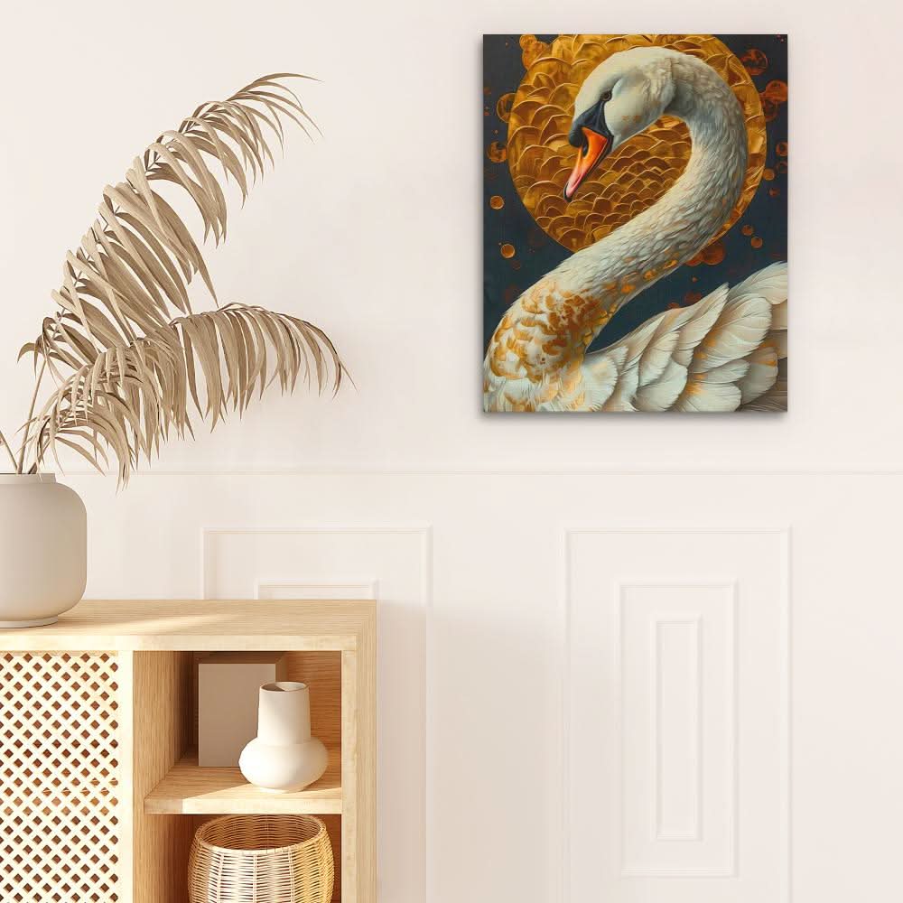 Godly Swan - Bird Canvas Print