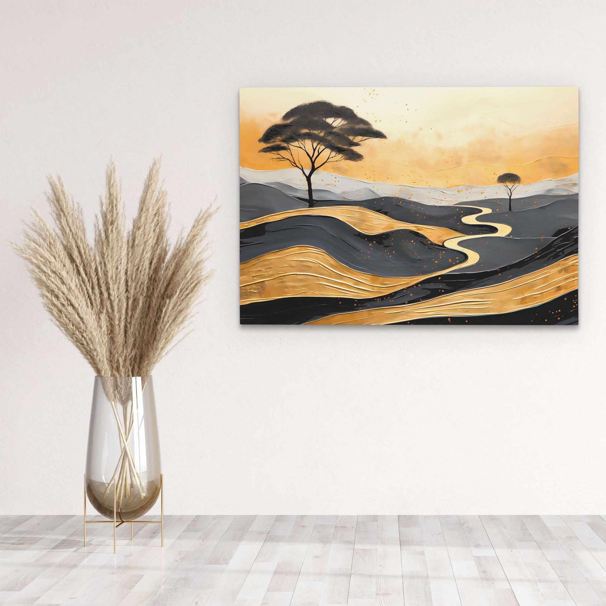 Gold African Hills - Africa Art
