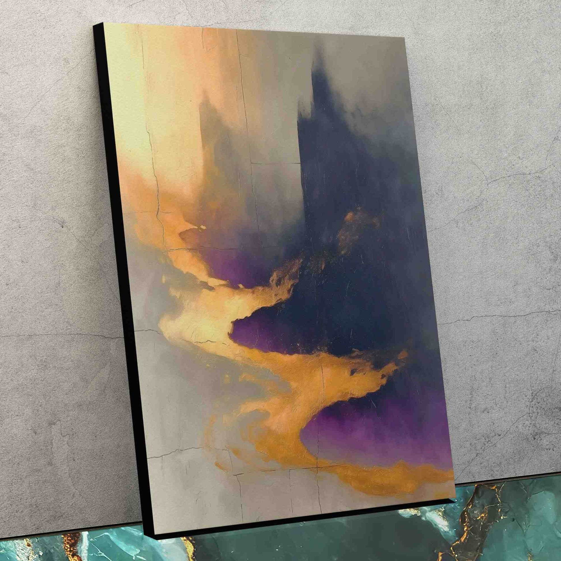 Gold Coastline - Gold Wall Art